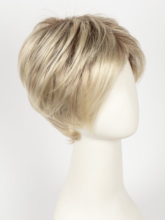 Color LIGHT-CHAMPAGNE-ROOTED = Platinum Blonde, Light Golden Blonde, Light Ash Blonde blend and Dark Roots