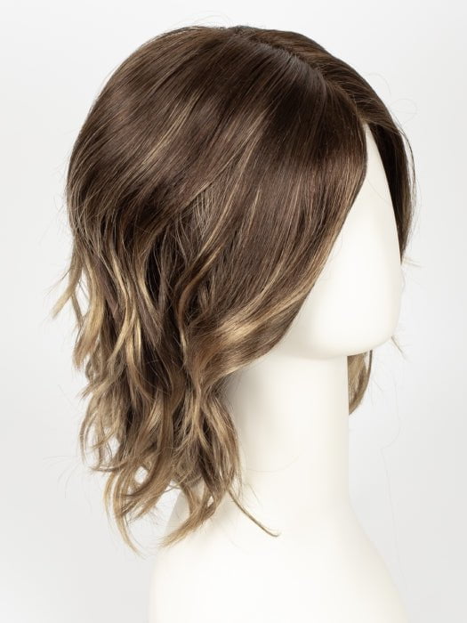 TOFFEE-LATTE | Light Chestnut Brown Base with Caramel Blonde Highlights