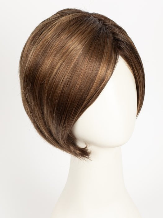 HONEY-BROWN-R | Dark Roots on a Warm Medium Brown Base with Auburn and Honey Highlights
