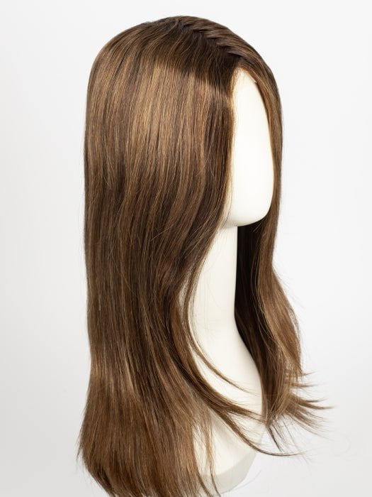 SS8/29 SHADED HAZELNUT | Rich Medium Brown Evenly Blended with Ginger Blonde Highlights with dark roots