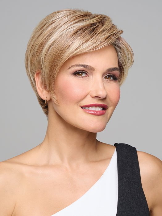 MONOLOGUE by Raquel Welch in RL14/22SS SHADED WHEAT | Dark Blonde Evenly Blended with Platinum Blonde with Dark Roots