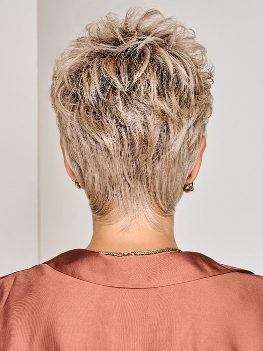 The heat friendly synthetic fiber allows you to add texture to the hair or create a sleek pixie