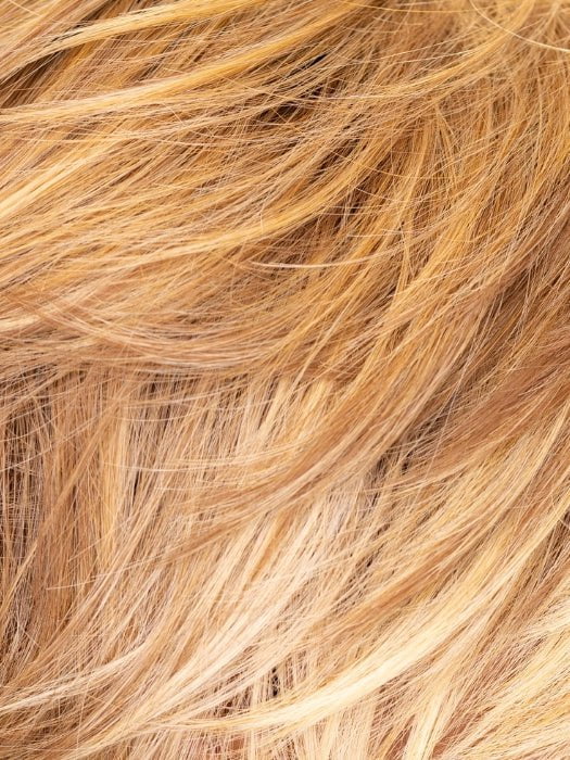 EL12/22/8 | Light Golden Brown Evenly Blended with Platinum Blonde Highlights with Medium Brown Roots