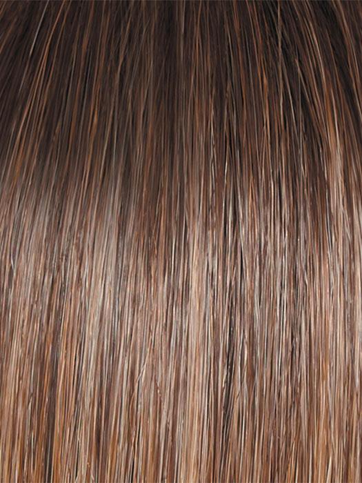 RL12/22SS SHADED CAPPUCCINO | Light Golden Brown Evenly Blended with Cool Platinum Blonde Highlights with Dark Roots