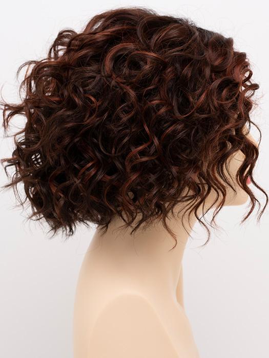 CHOCOLATE-CHERRY | Dark Brown roots with overall Medium Brown base with Deep Red highlights