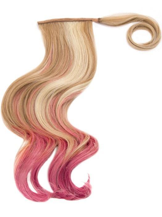 dirty blonde hair with pink highlights