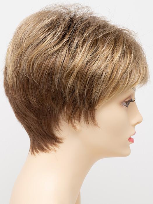 GOLDEN NUTMEG | Medium Brown roots with overall Warm Cinnamon base and Golden Blonde hightlights