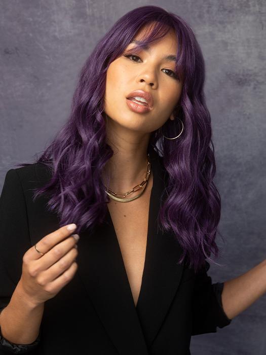 LUSH WAVEZ by Rene of Paris in GRAPE-BURST | Deep Smoky Purple