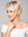 A short asymmetrical style with flared ends in the back