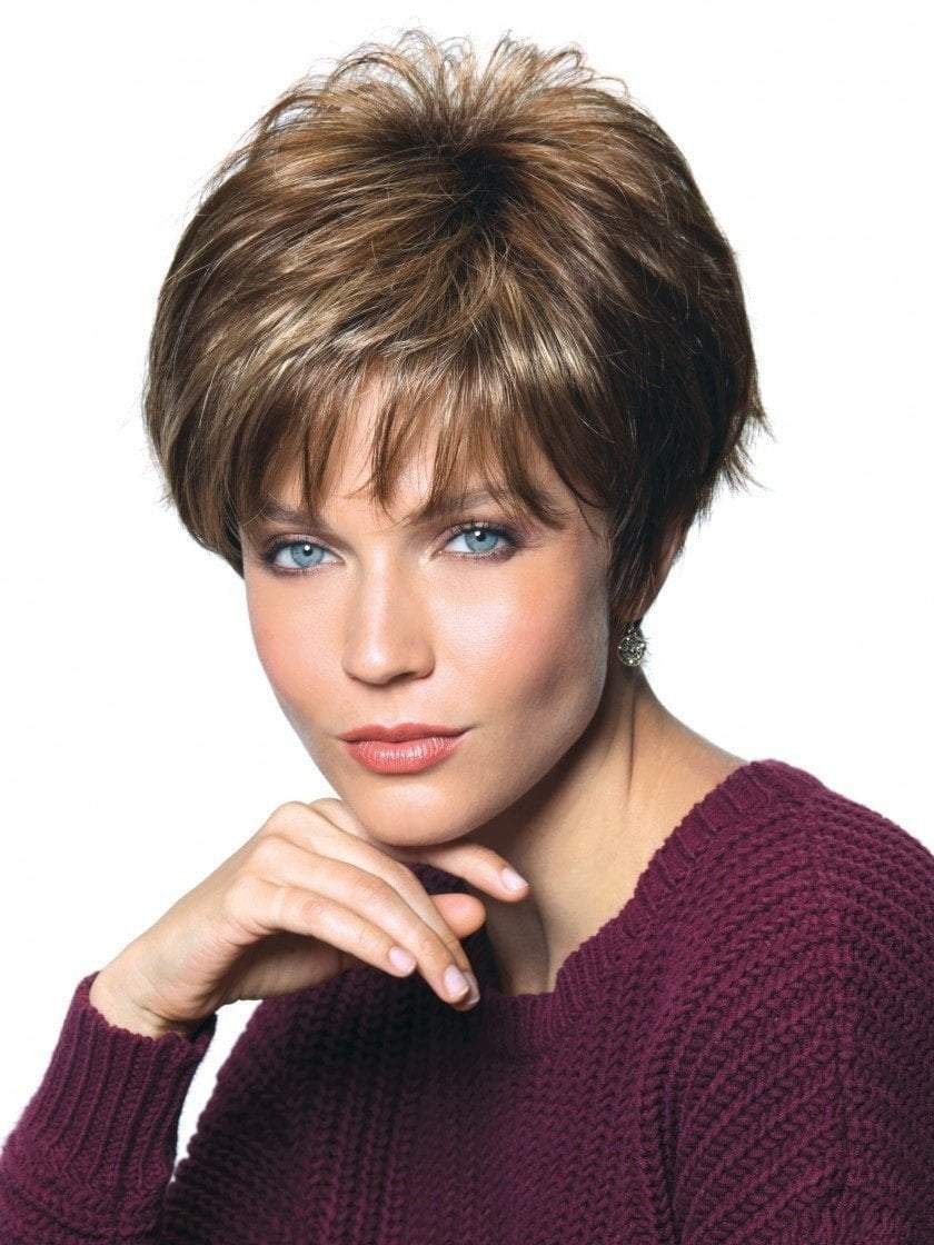 Noriko retailer Wig IVY Iced Mocha Brown Blonde Highlights Petite/Avg Short Textured D-12